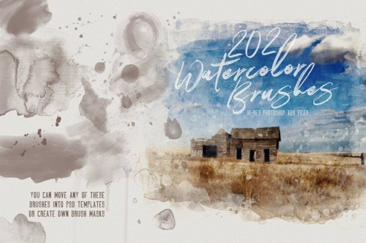 View Information about 202 Watercolor Brushes for Photoshop