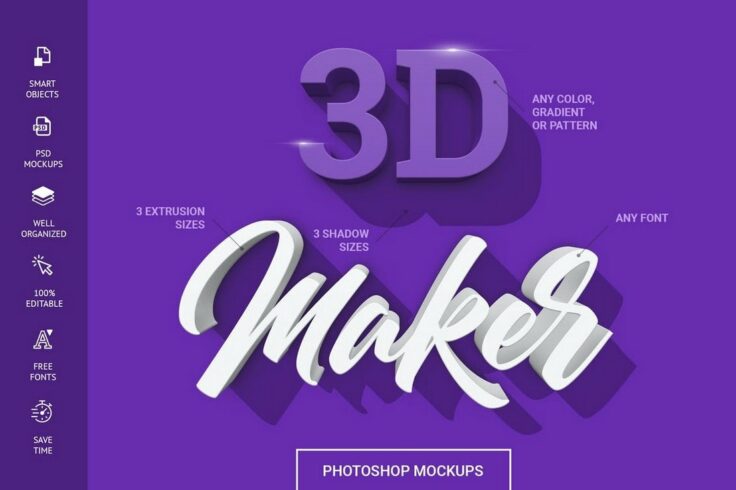 View Information about 3D Maker Photoshop Text Effects
