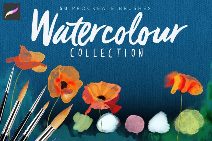 View Information about 50 Procreate Watercolor Brushes