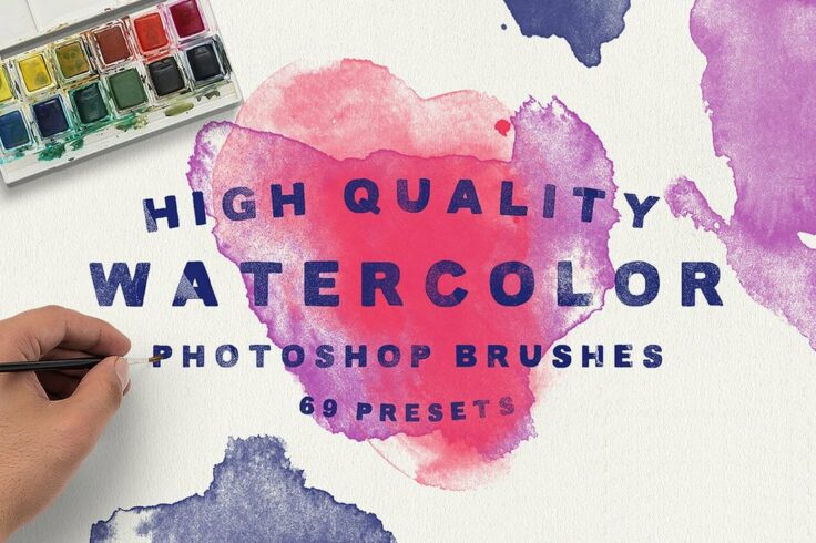 View Information about 69 Watercolor Brushes for Photoshop