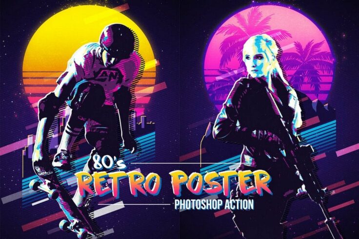 View Information about 80’s Retro Poster Photoshop Action