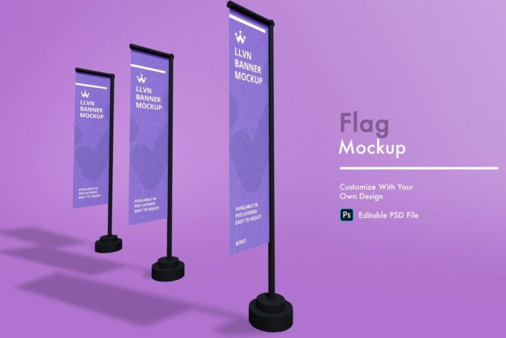 View Information about Advertising Flag Mockups
