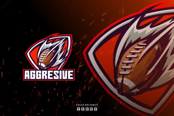 View Information about Aggressive Fantasy Football Logo Template