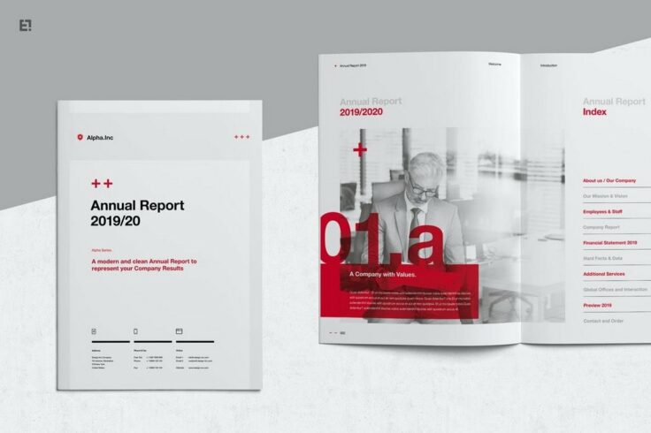 View Information about Annual Report Affinity Publisher Template
