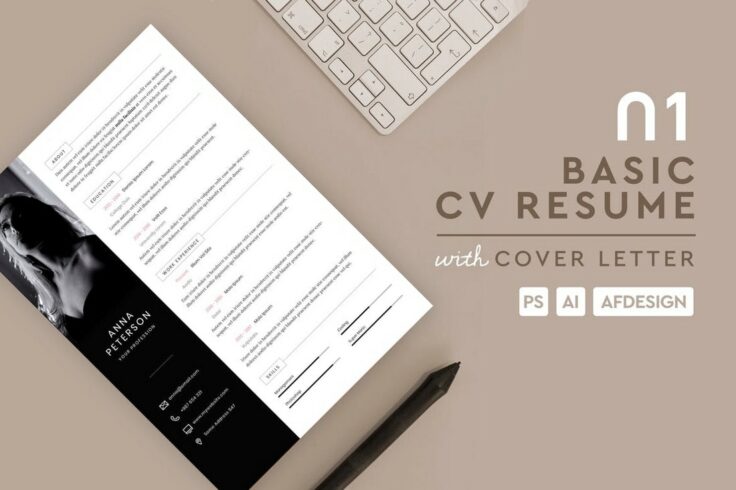 View Information about Basic Resume CV Affinity Designer Template