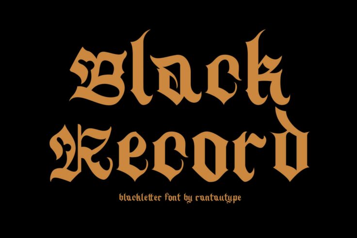 View Information about Black Record Font