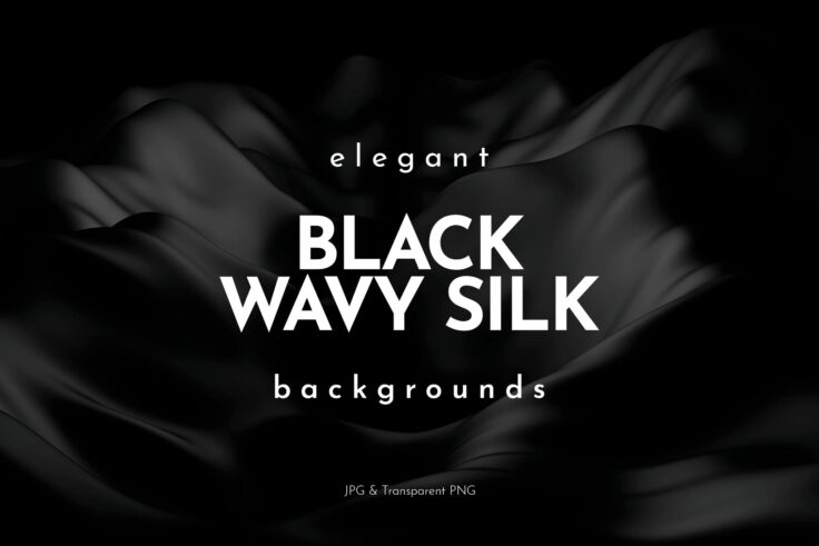 View Information about Elegant Black Wavy Silk Backgrounds