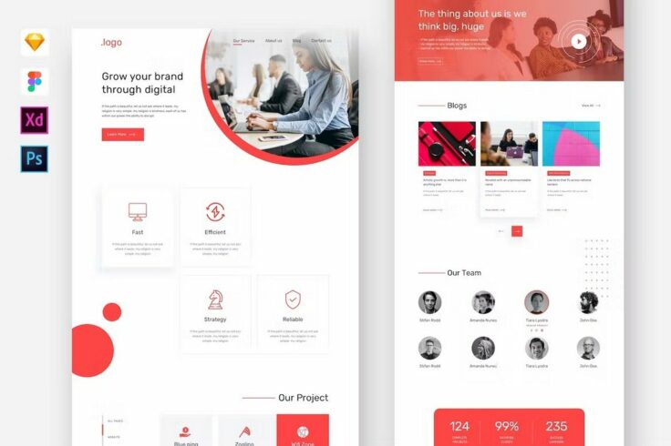 View Information about Business & Agency Figma Website Template