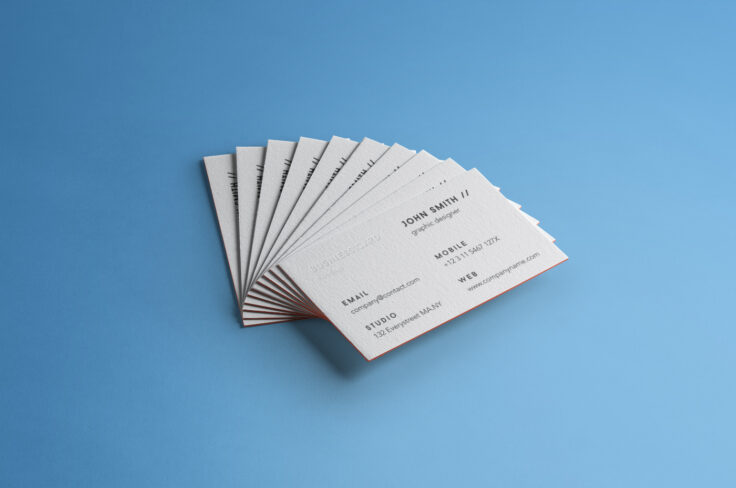 View Information about Business Card Stack Mockup