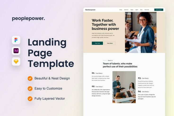 View Information about Business & Corporate Landing Page Figma Template