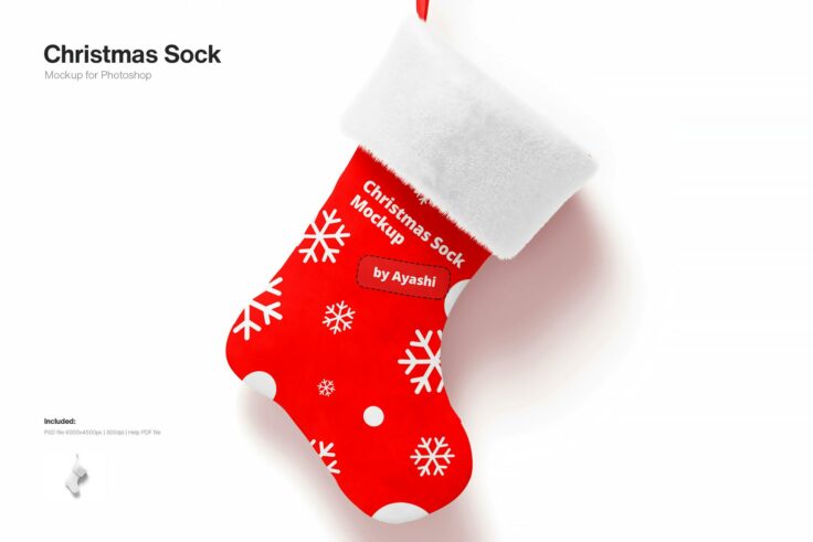 View Information about Christmas Sock Mockup