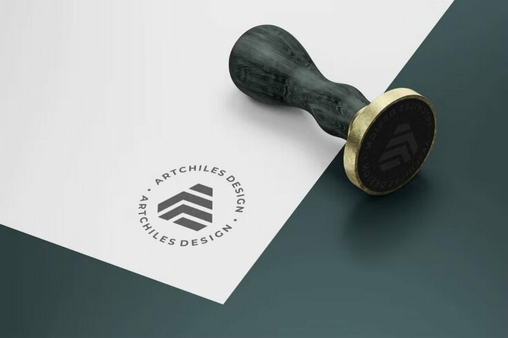 View Information about Circle Stamp Logo Mockup Template
