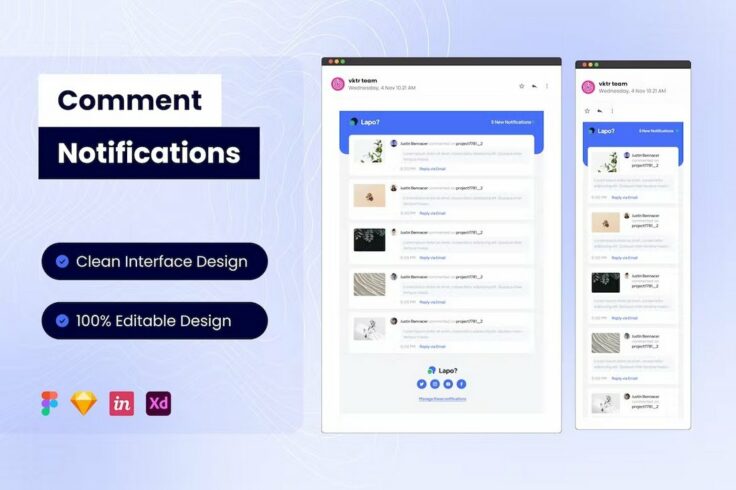 View Information about Comment Notifications Email Template for Sketch