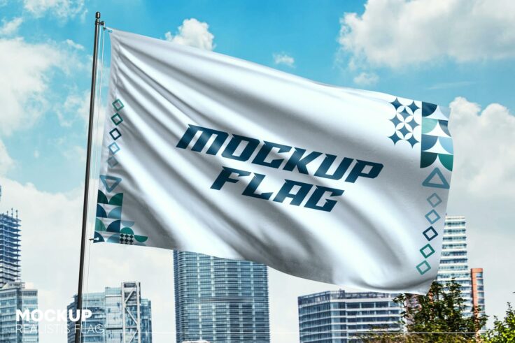 View Information about Customizable Flag Mockup
