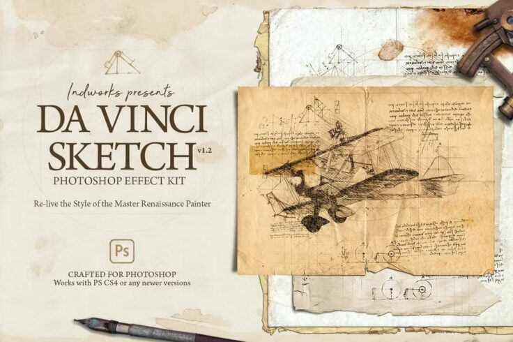View Information about Da Vinci Sketch Photoshop Action