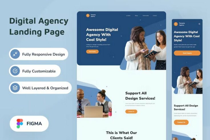 View Information about Digital Agency Figma Website Template