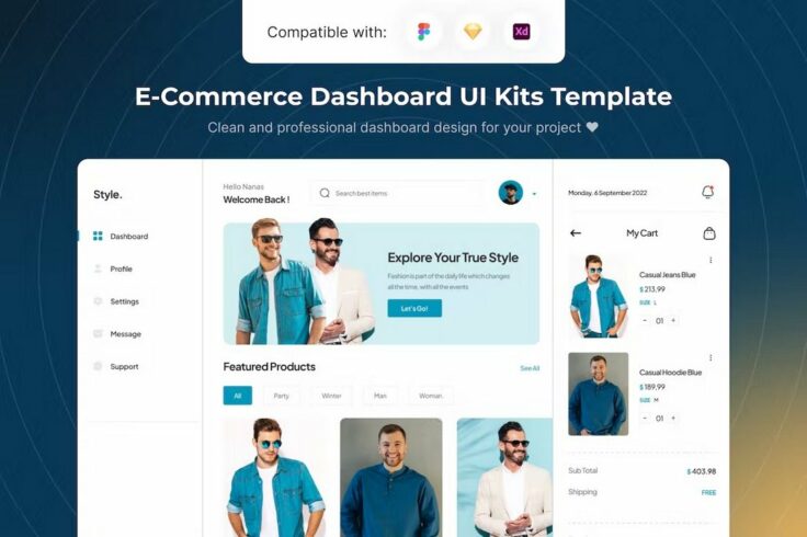 View Information about E-Commerce Store Dashboard Figma UI Kits