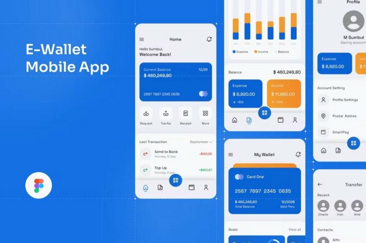 View Information about E-Wallet Mobile App UI Kit for Figma