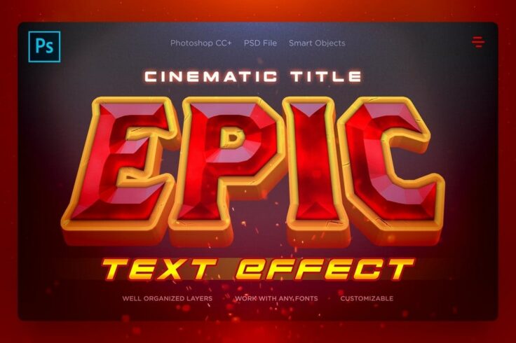 View Information about EPIC Cinematic Photoshop Text Effects