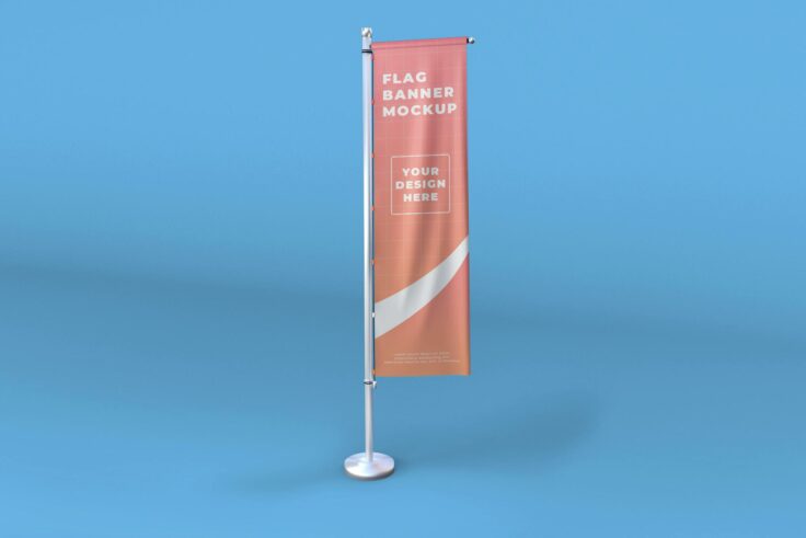 View Information about Flag Banner Mockup Template