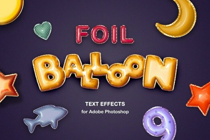View Information about Foil Balloon Photoshop Text Effects