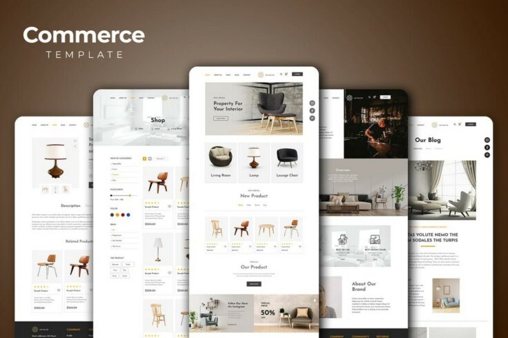 View Information about Furniture Store Adobe XD Website Template