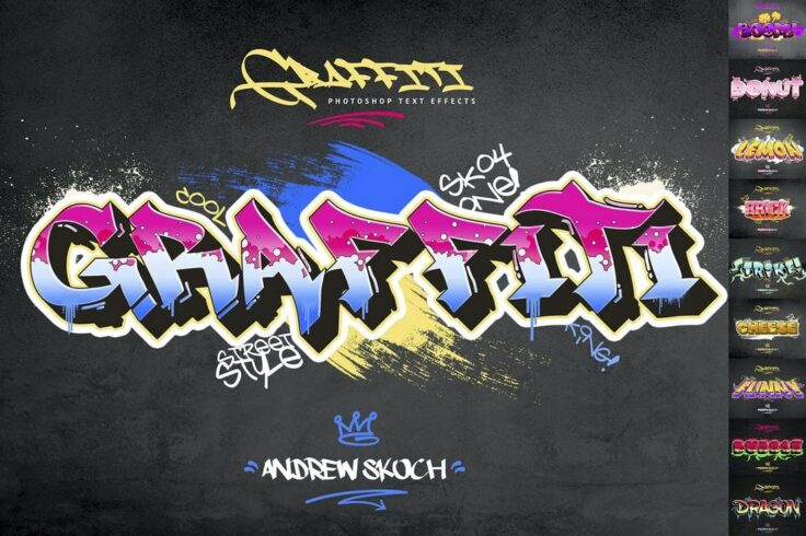 View Information about Graffiti Text Effects 10 PSDs