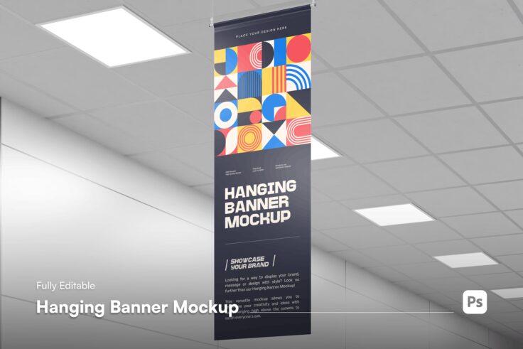 View Information about Hanging Banner Mockup Template