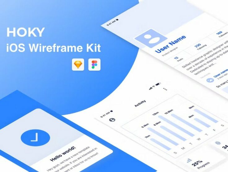 View Information about Hoky Mobile Wireframe Kit for Figma