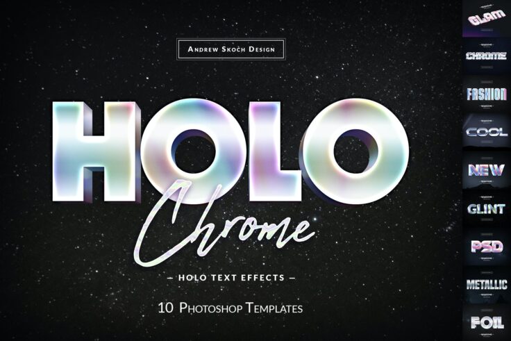 View Information about Holochrome Style Text Effects for Photoshop