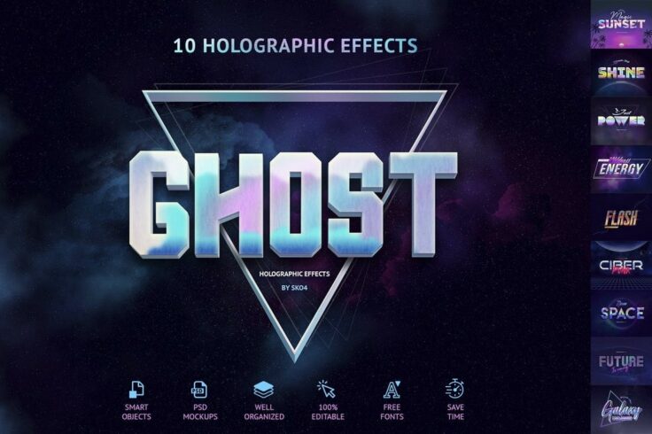 View Information about Holographic Text Effects for Photoshop
