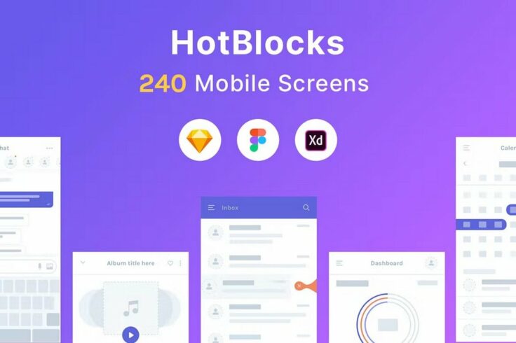 View Information about HotBlocks Figma Mobile Flowcharts Templates