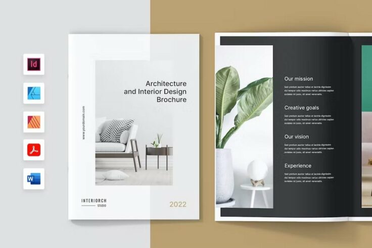 View Information about Interiorch Portfolio Brochure Template for Affinity Designer