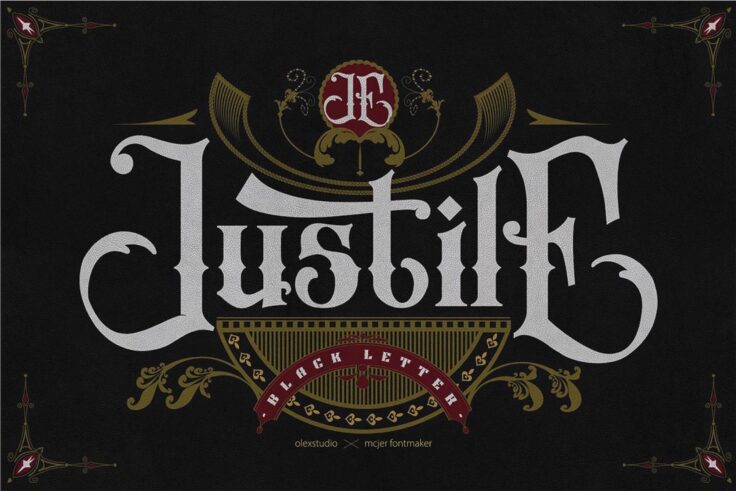 View Information about Justile Blackletter Tattoo Font