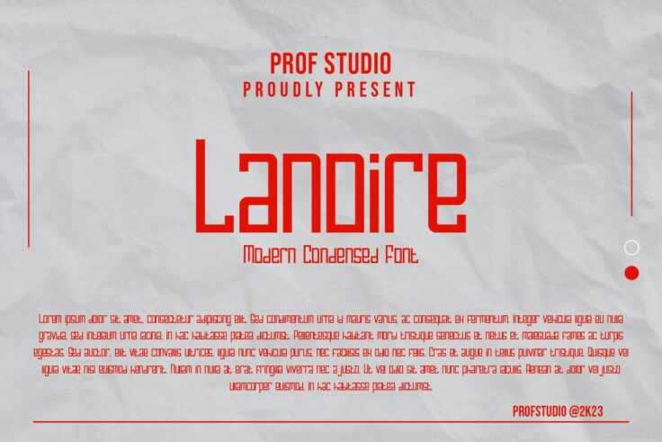 View Information about Lanoire Modern Condensed Font