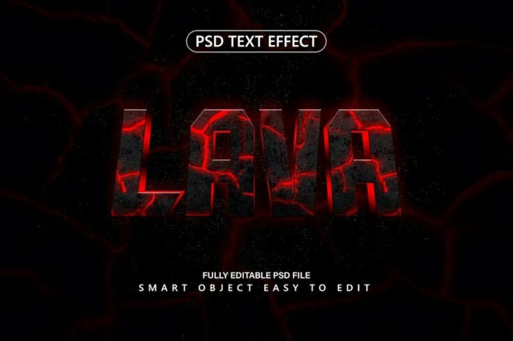 View Information about Lava Photoshop Text Effect PSD