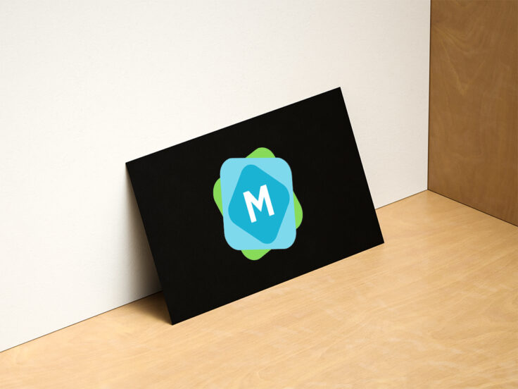 View Information about Leaning Business Card Mockup