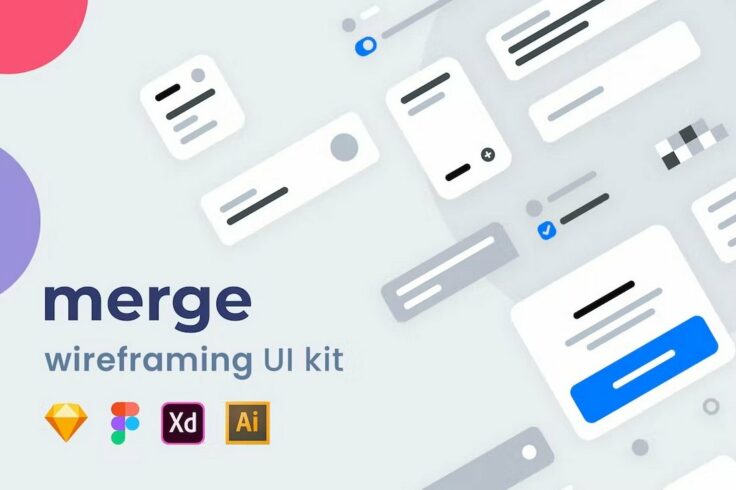 View Information about Merge Wireframing UI Kit for Figma
