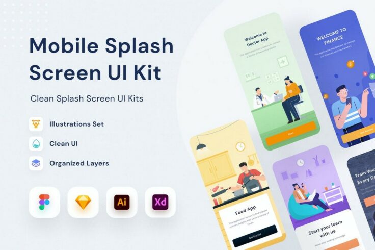 View Information about Mobile Splash Screen Sketch UI Kit