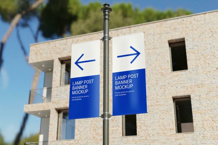 View Information about Modern Lamp Post Banner Mockups