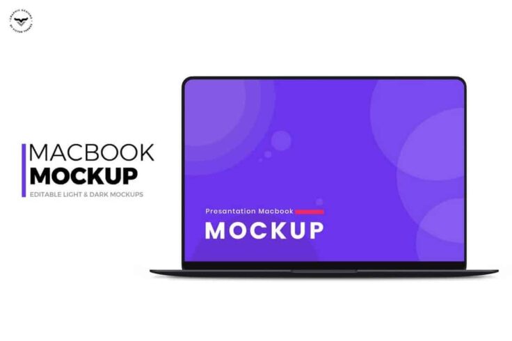 View Information about Modern MacBook Laptop Mockup