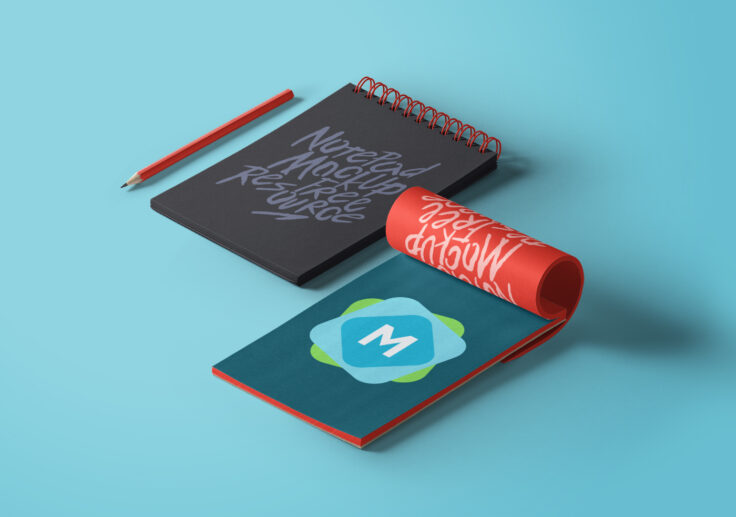 View Information about Modern Spiral Notepad Mockup