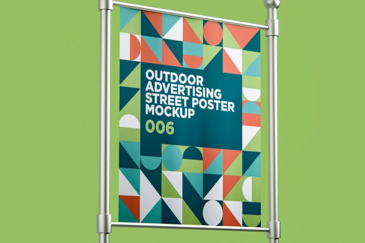 View Information about Outdoor Advertising Garden Flag Mockup