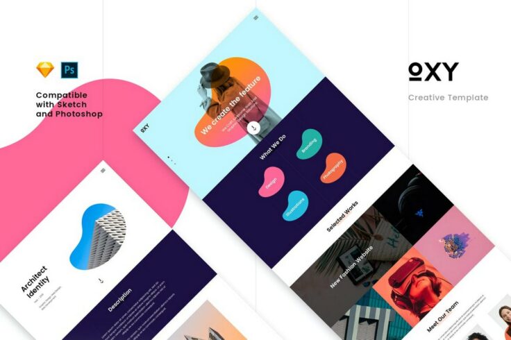 View Information about Oxy Creative PSD & Sketch Template