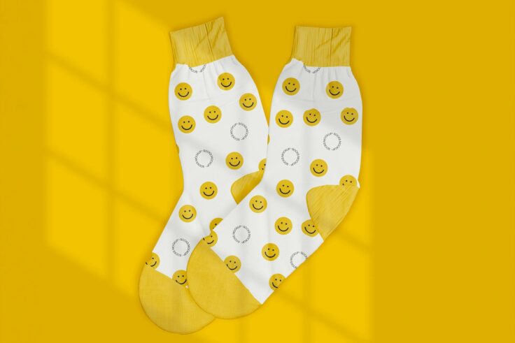 View Information about Pair of Cute Socks Mockup