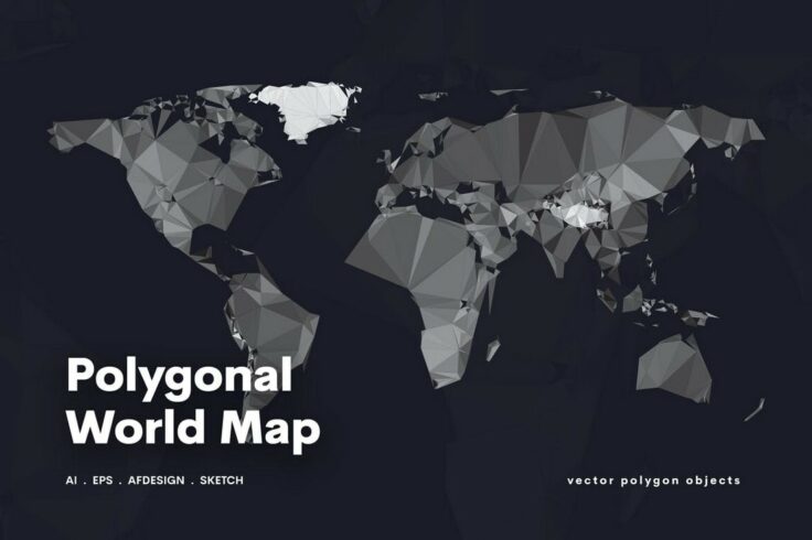 View Information about Polygonal World Map Affinity Designer Template