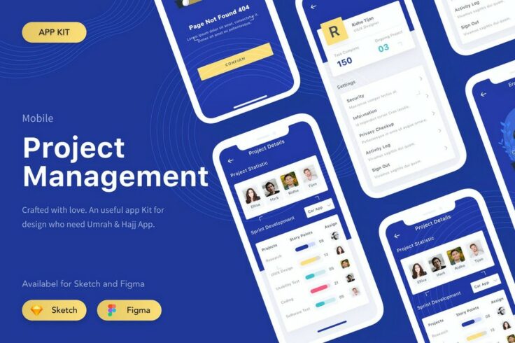 View Information about Project Management App Figma Template