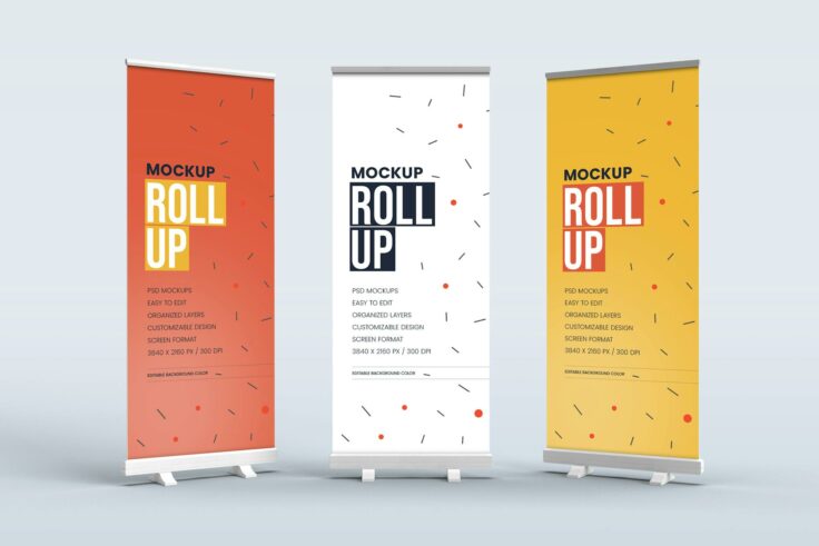 View Information about Roll Up Banner Mockup PSD
