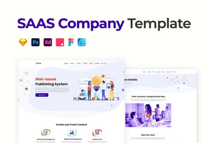View Information about SaaS Website Template for Affinity Designer