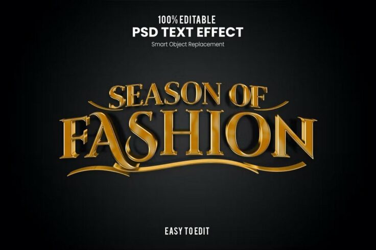 View Information about Season of Fashion Elegant Text Effect PSD